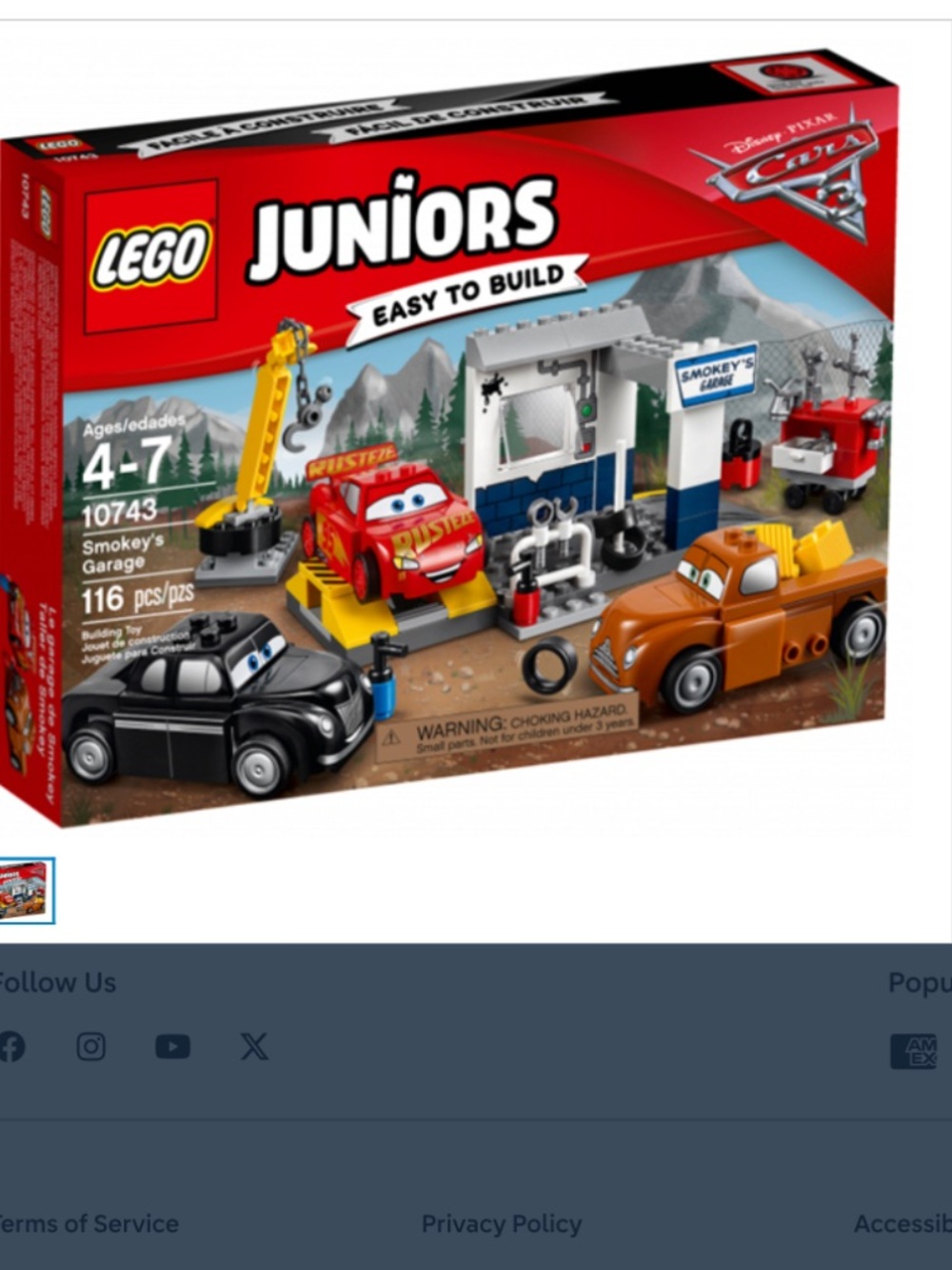 Lego Juniors Set 10743 Smokey’s Garage